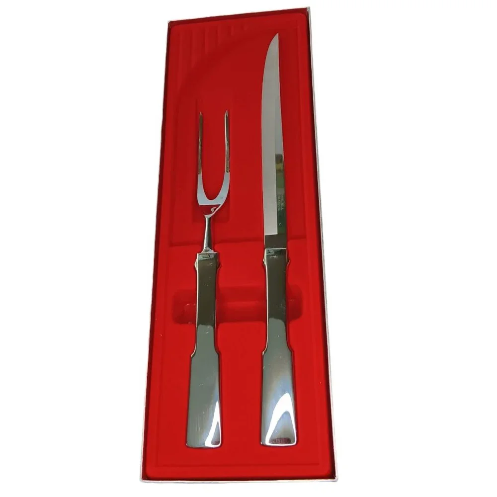 Vintage Carvel Hall Carving Knife and Fork Set Stainless Steel USAee
